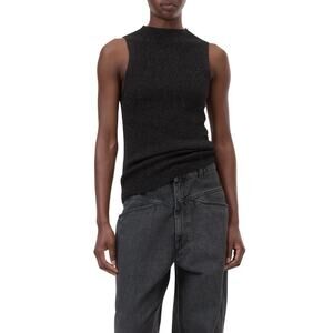 CLOSED	Racer Tank in Black M NWT Clean Girl Minimalist Quiet Luxury Coastal